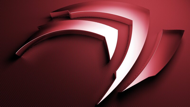 Red Logo on Textured Surface