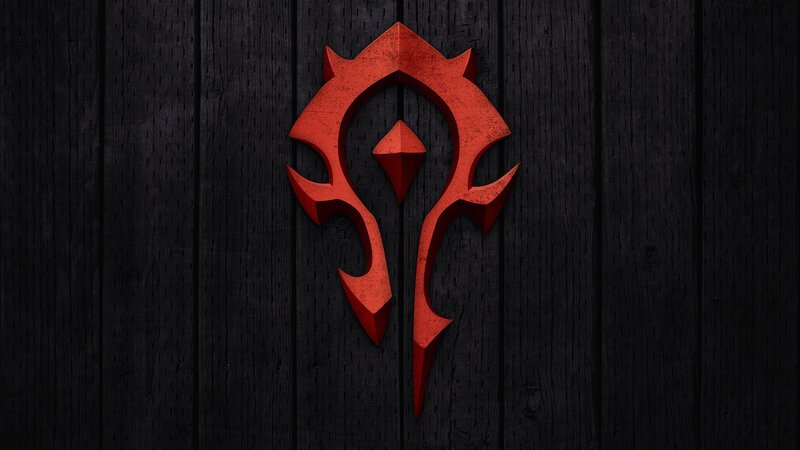 Red Logo on Wood