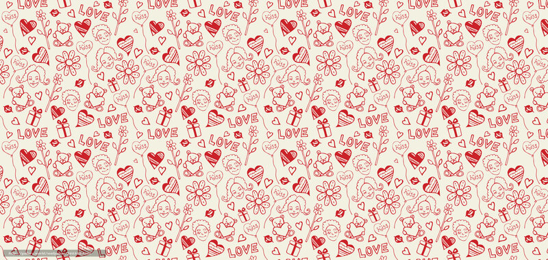 red love pattern background