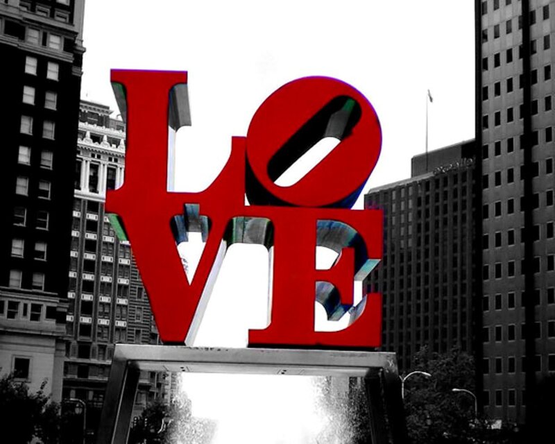 Red Love Sculpture — Urban, Photograph