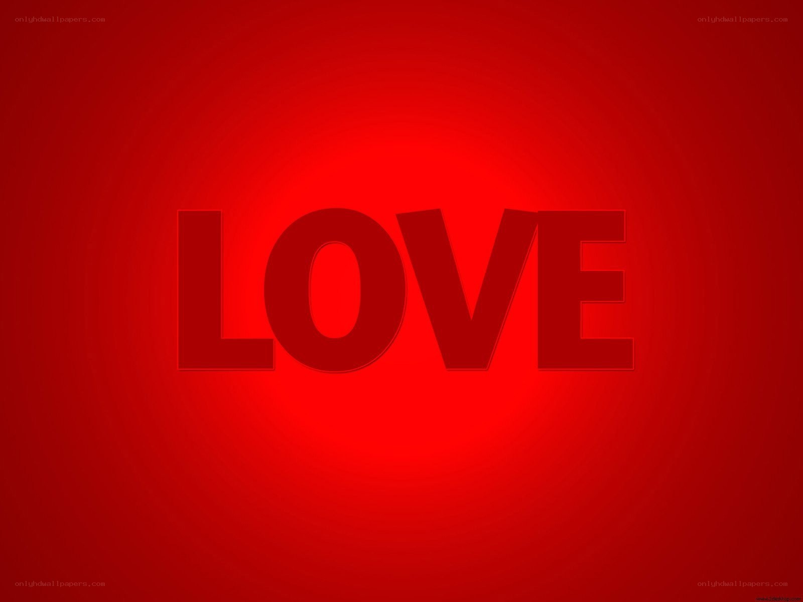 red love text background