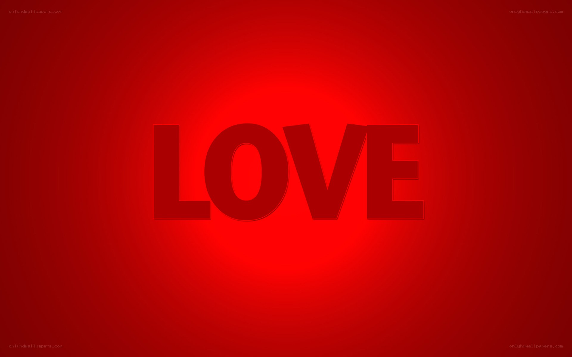 red love text background