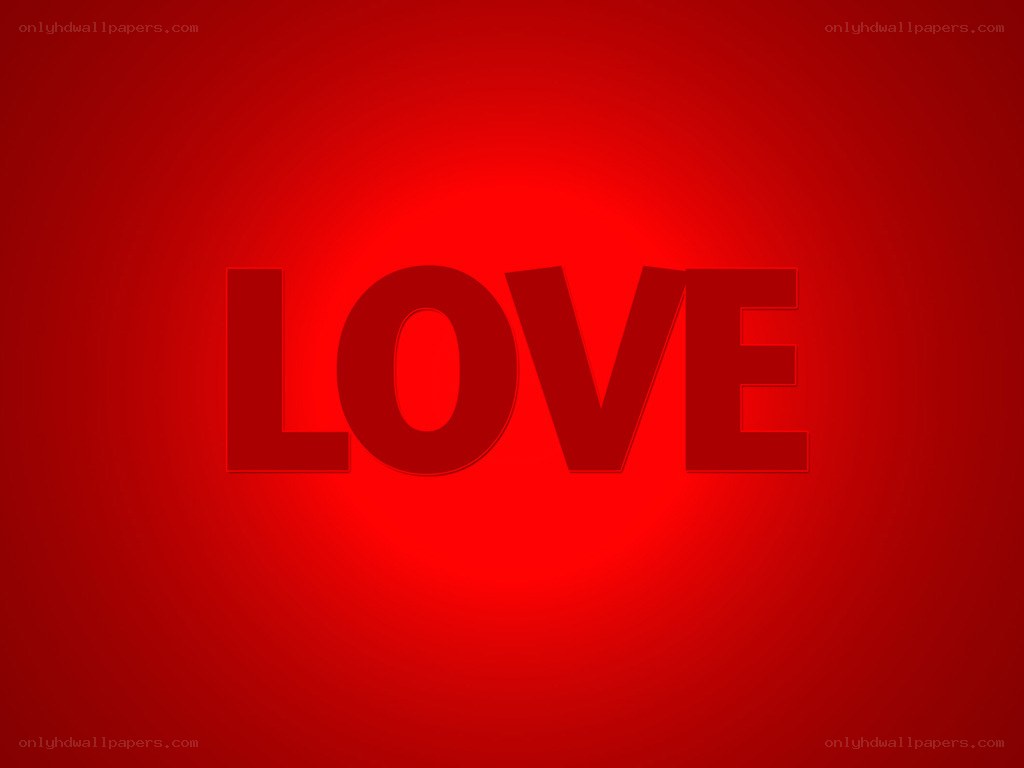 red love text background