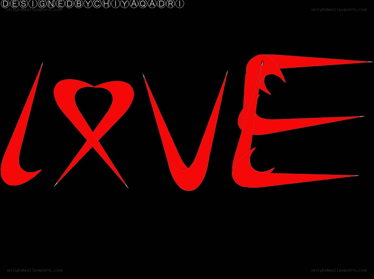 Red Love Text Design