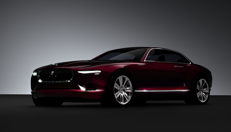 Red Luxury Concept Car — Maroon