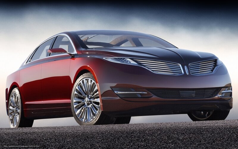 Red Luxury Sedan — Dramatic