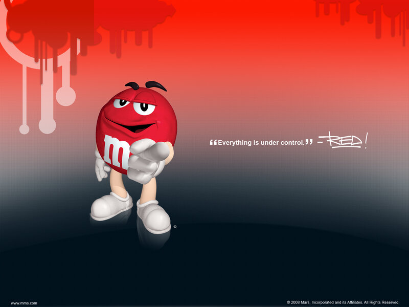 Red M&m Character — Confident