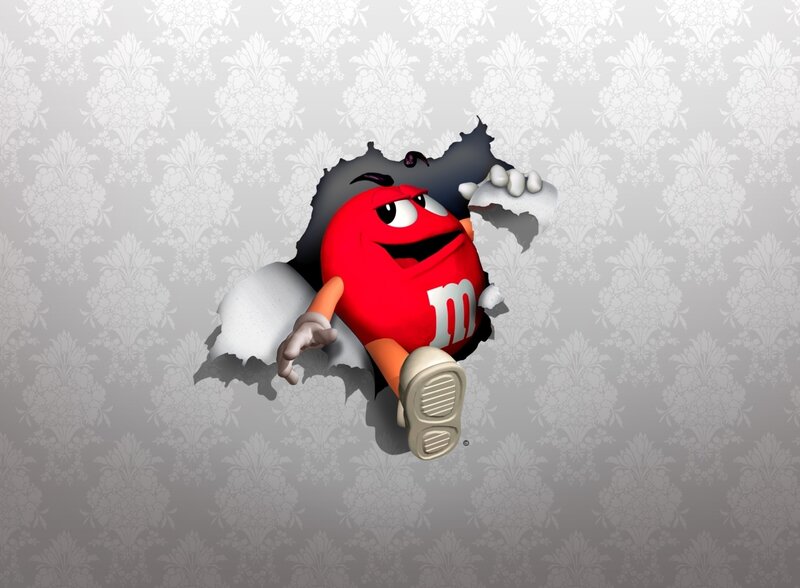 Red M&m Character — Playful