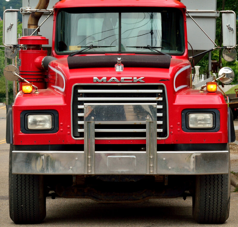 Red Mack Truck — Neutral, Afternoon