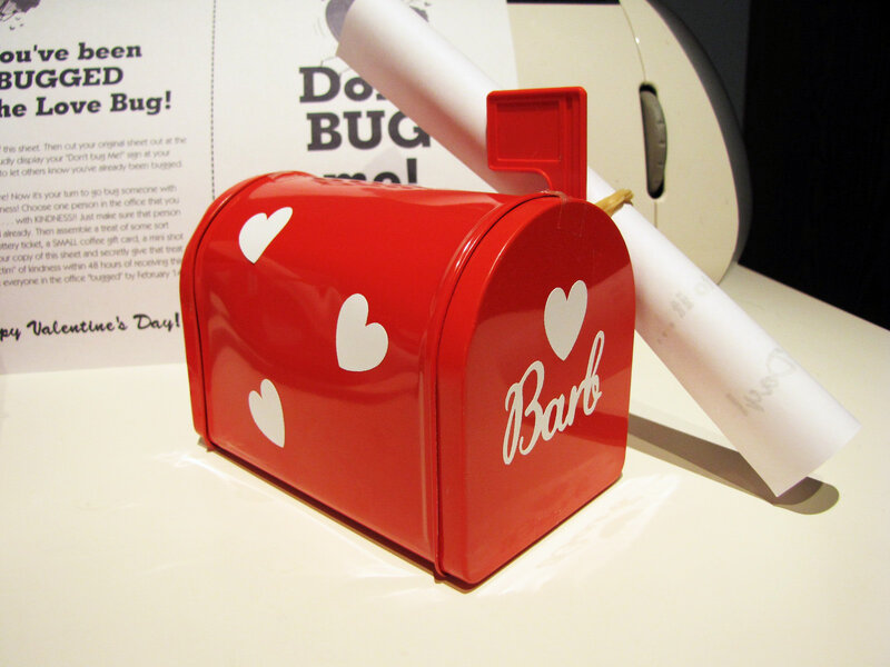 Red Mailbox with Hearts
