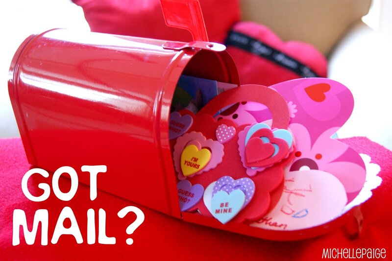 Red Mailbox with Valentines