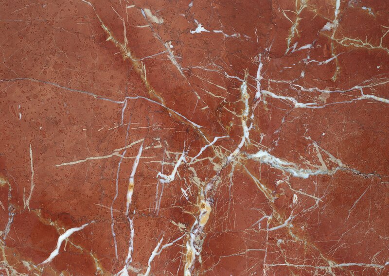 red marble with white veins