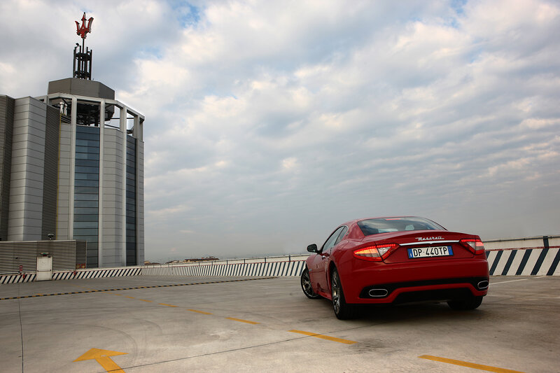 Red Maserati Car — Dramatic