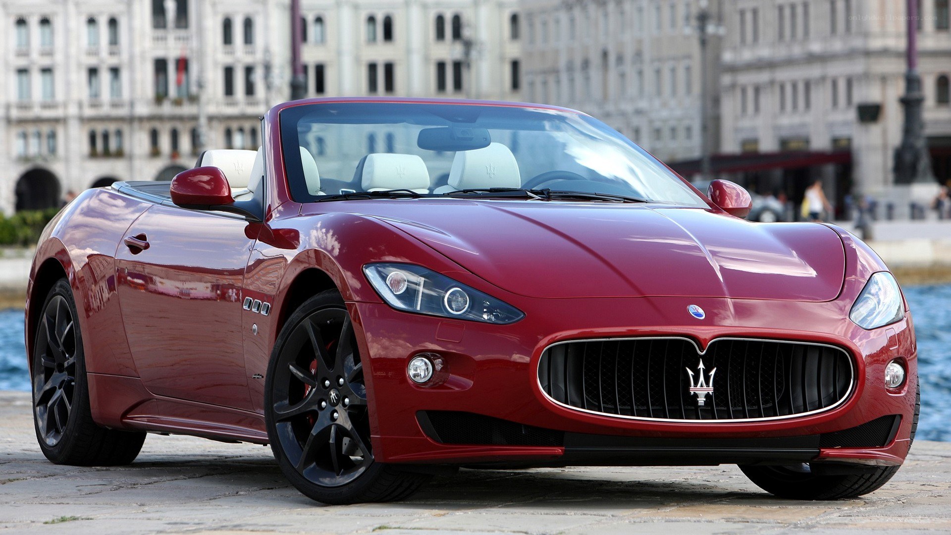 Red Maserati convertible