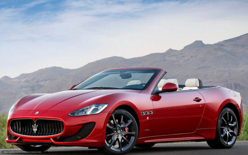 Red Maserati convertible sports car