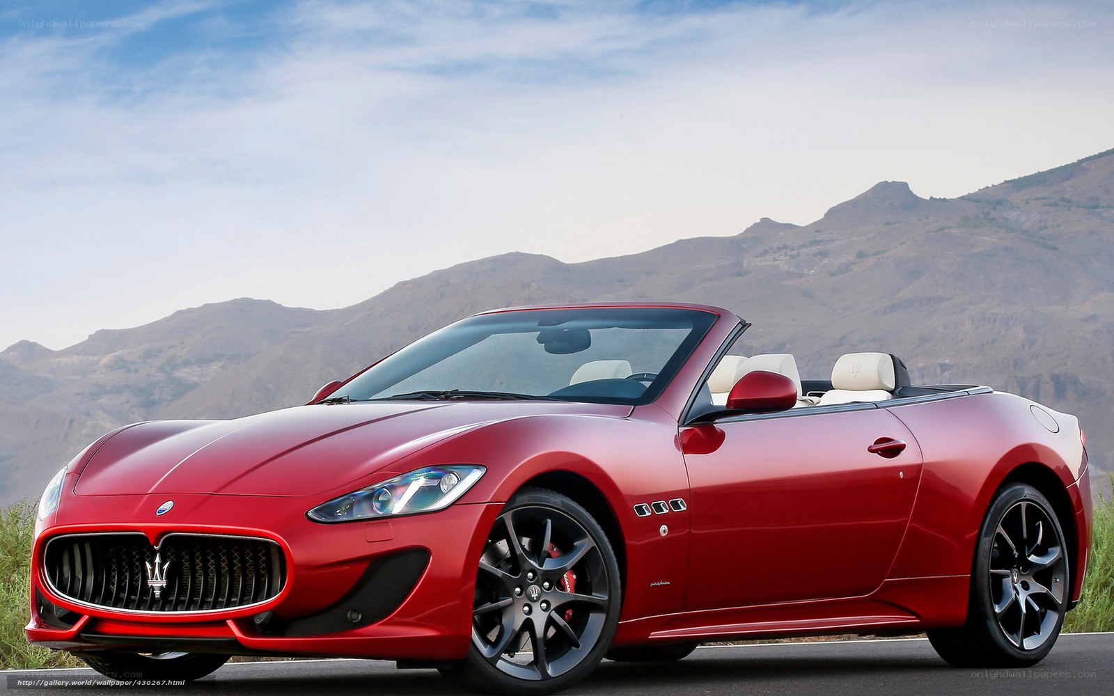Red Maserati convertible sports car