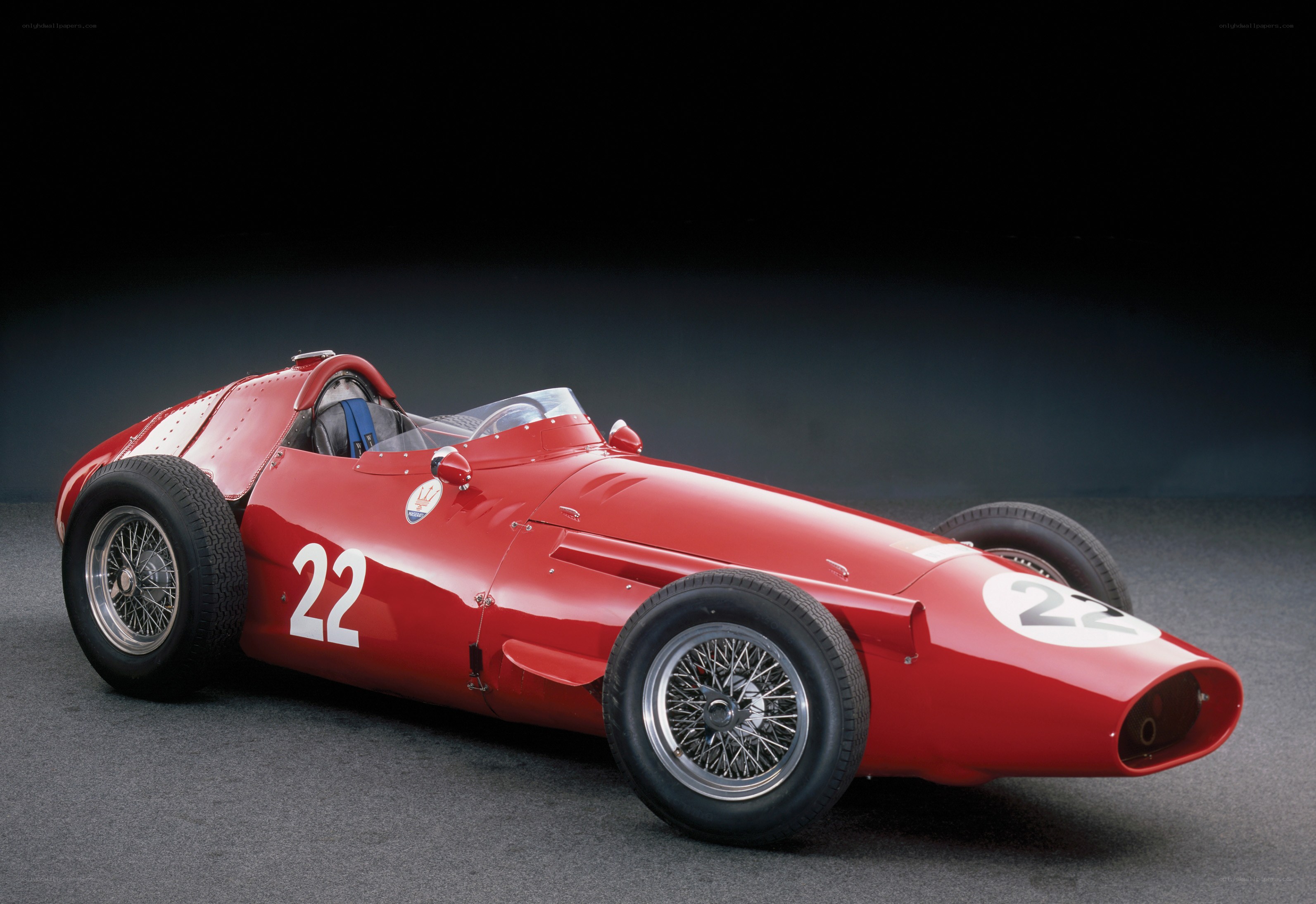 Red Maserati race car