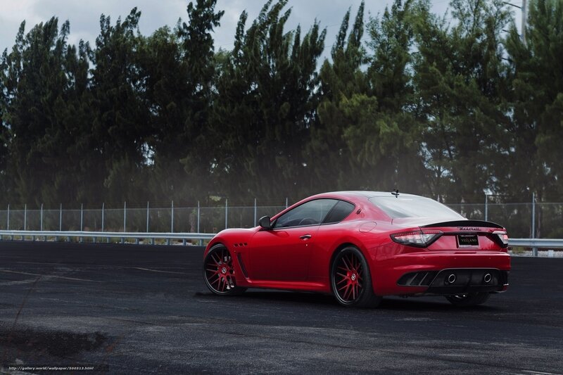 Red Maserati Sports Car — Dramatic
