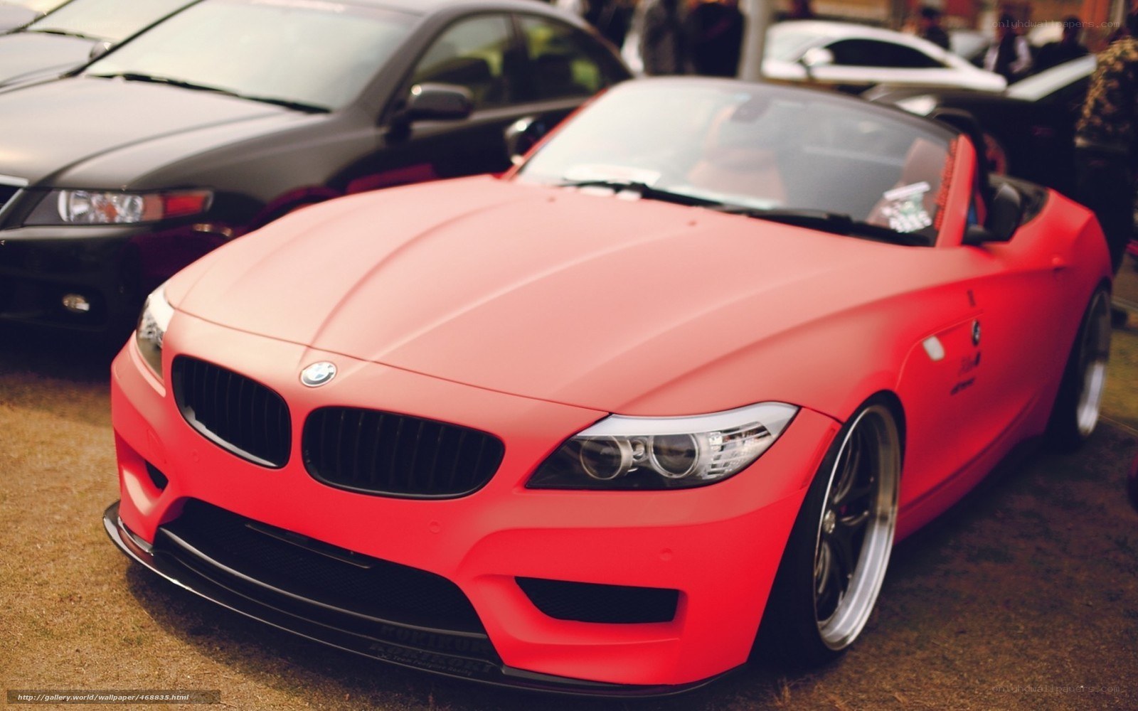 Red matte BMW Z4 convertible