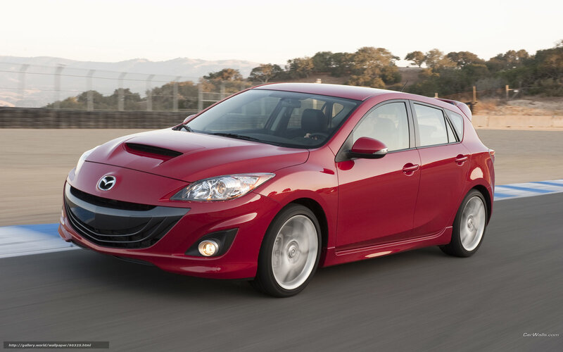 Red Mazda 3 Hatchback — Dynamic, Afternoon