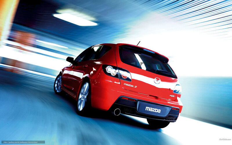 Red Mazda 3 Hatchback — Dynamic, Photograph, Car