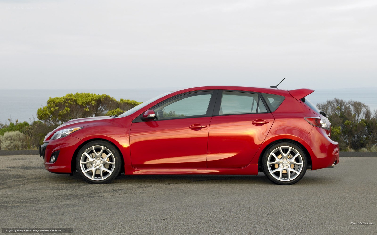 Red Mazda 3 Hatchback