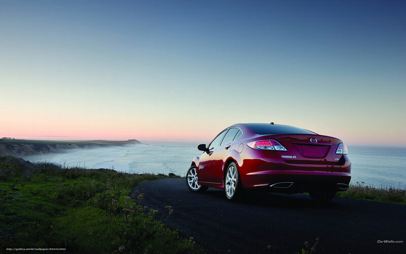 Red Mazda 6 Sedan