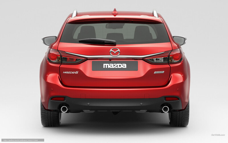 Red Mazda 6 Wagon Rear View