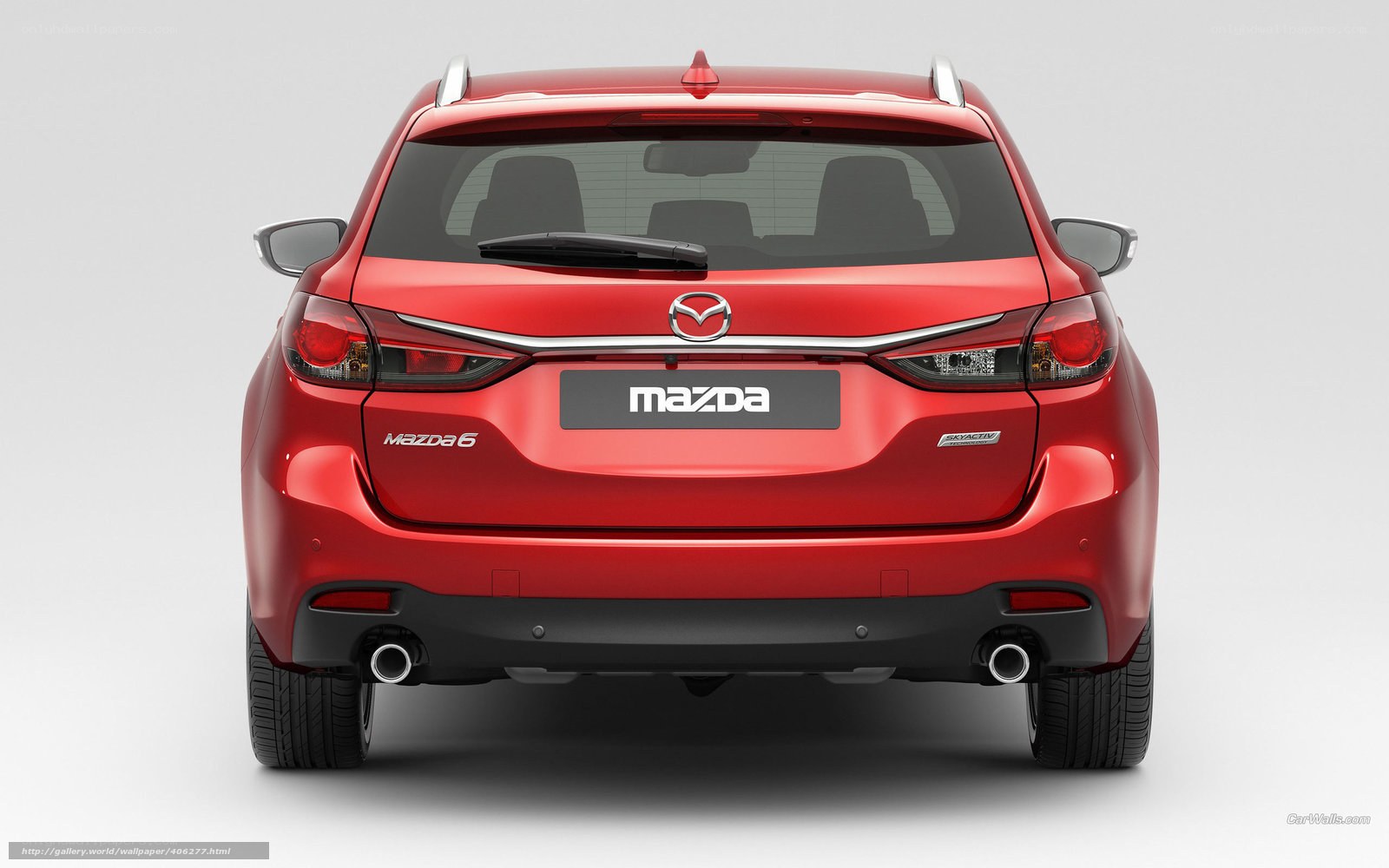 Red Mazda 6 Wagon Rear View