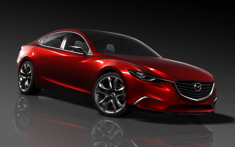 Red Mazda concept car