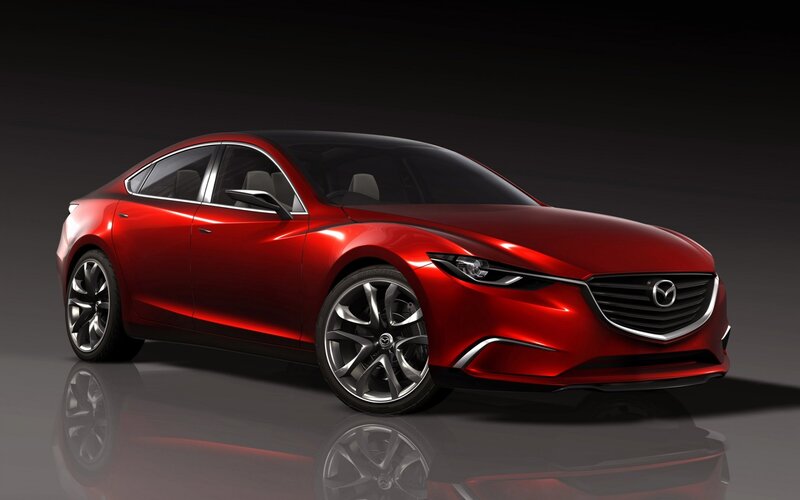 Red Mazda Concept Car — 3d Render