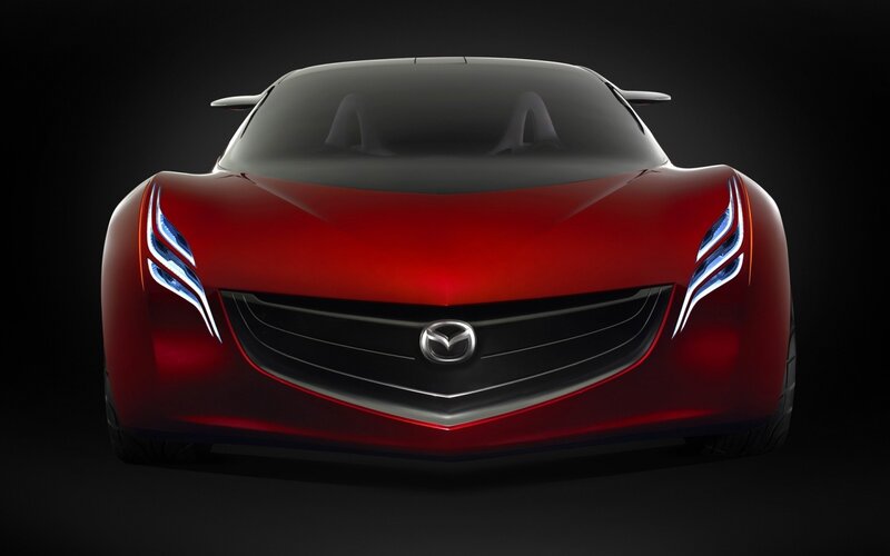 Red Mazda Concept Car — Dramatic, 3d Render