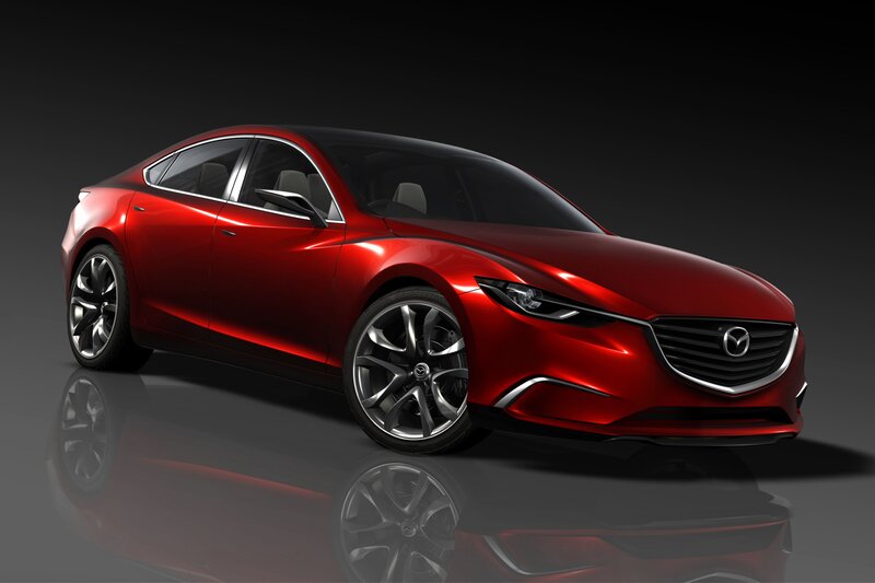 Red Mazda Concept Car — Dramatic, 3d Render, Wheel