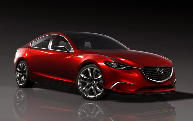 Red Mazda Concept Car — Dramatic, 3d Render, Wheels