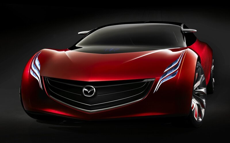 Red Mazda Concept Car — Dramatic