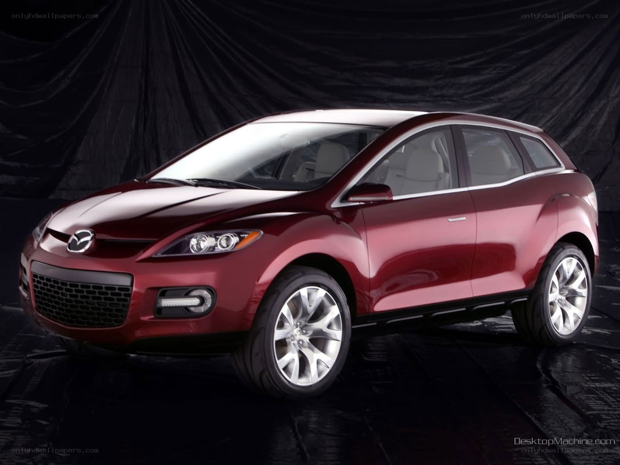 Red Mazda CX-7 concept car