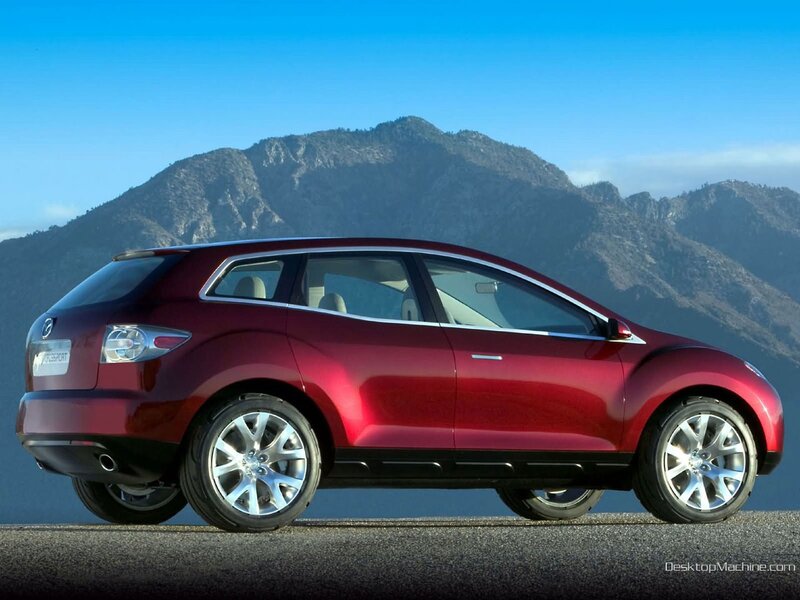 Red Mazda CX-7 concept car