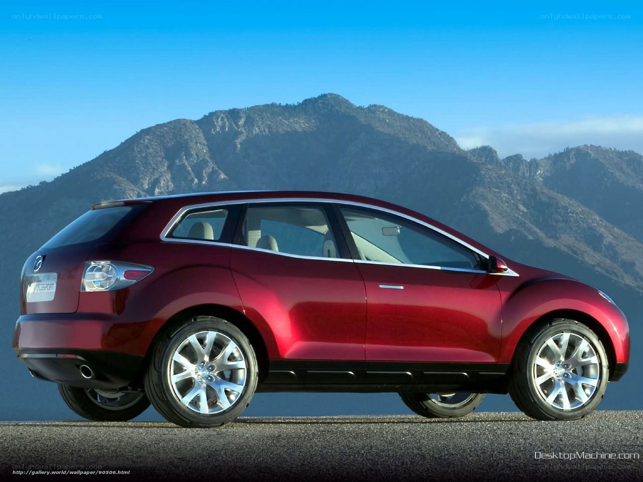 Red Mazda CX-7 concept car