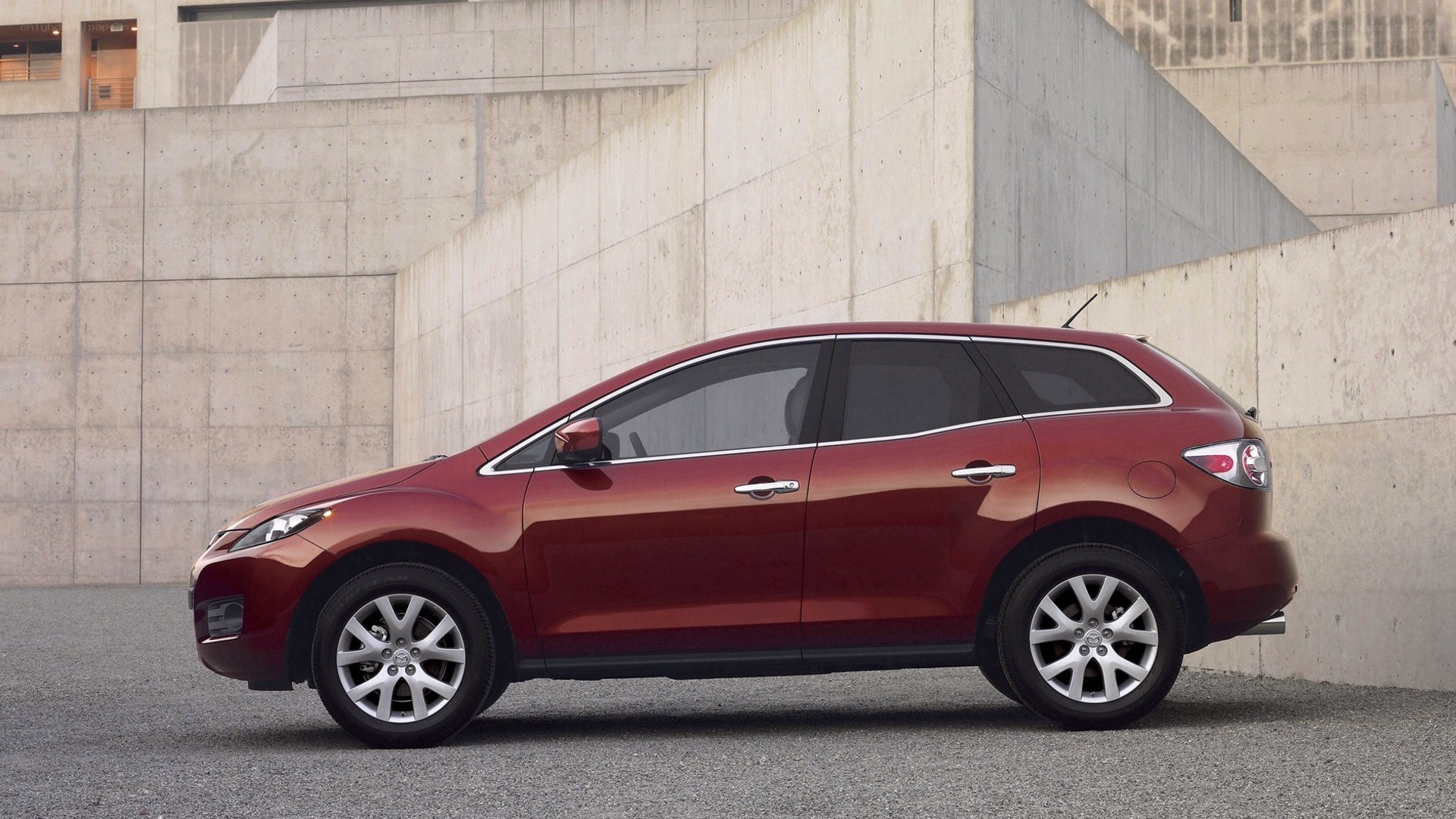 Red Mazda CX-7 station wagon