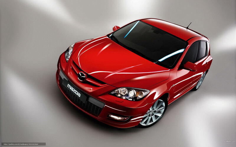 Red Mazda Hatchback — Dramatic, Photograph, Car