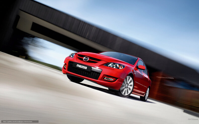 Red Mazda Hatchback — Dynamic, Afternoon, Photograph, Car, Road
