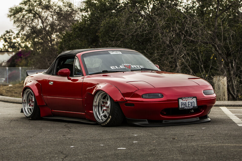Red Mazda Miata Car — Calm, Afternoon