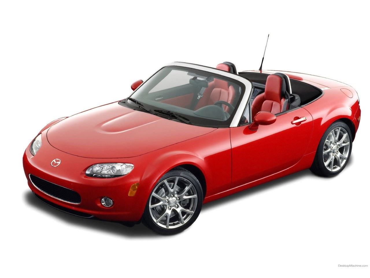 Red Mazda Miata convertible