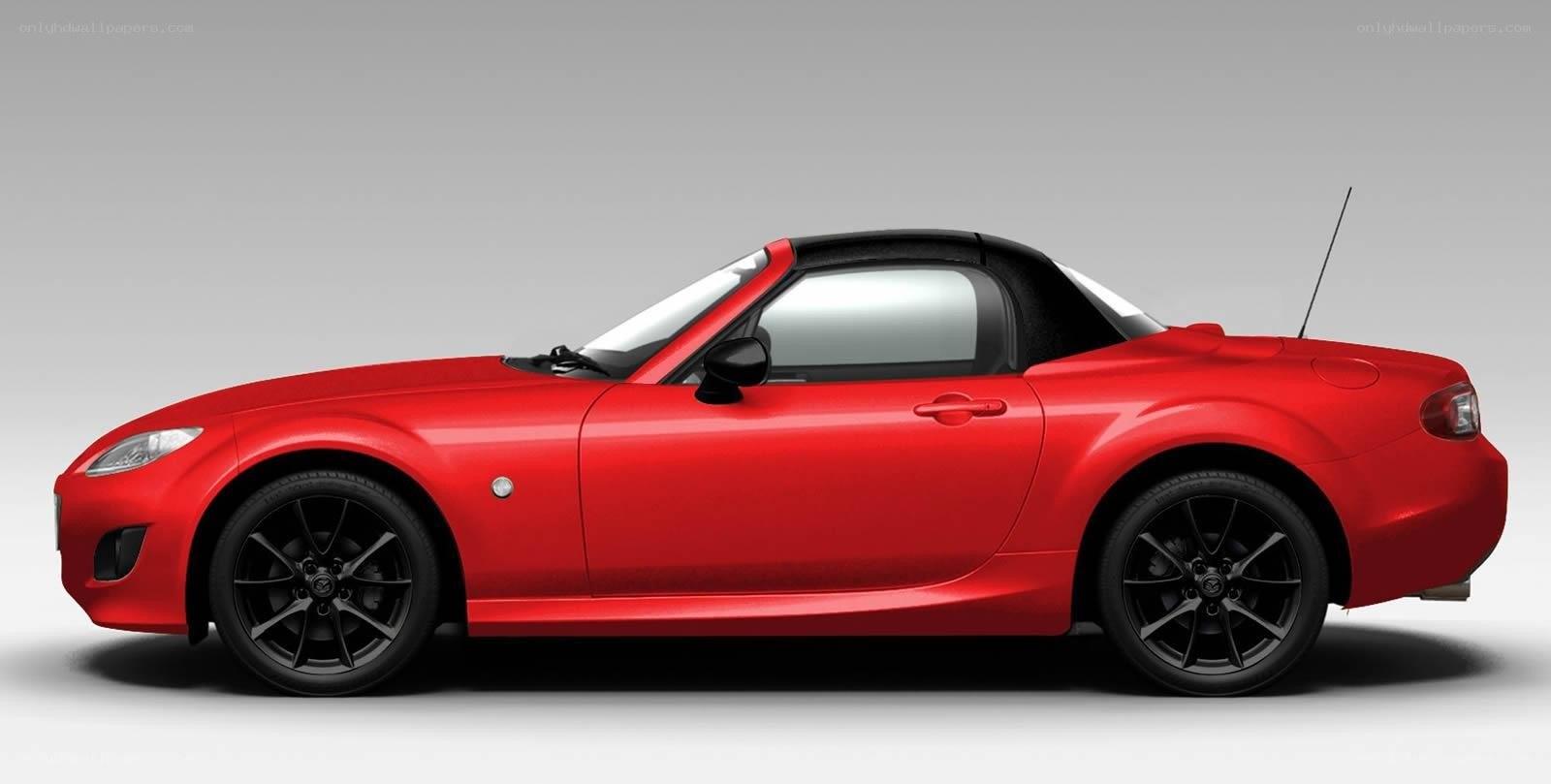 red mazda miata convertible