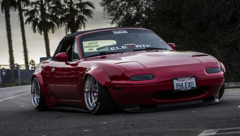 Red Mazda Miata — Dramatic