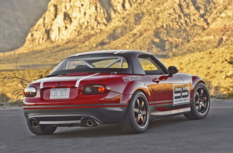 Red Mazda Miata Race Car — Dramatic