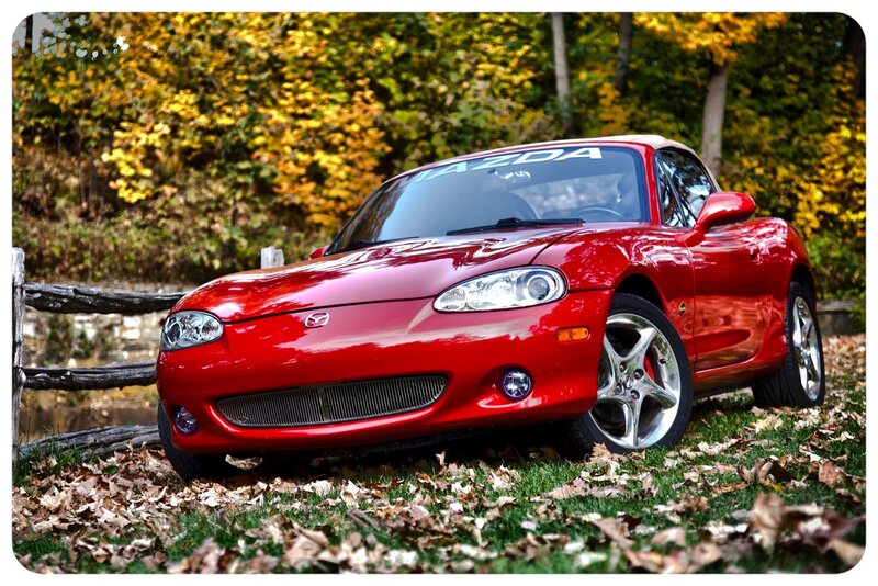 Red Mazda Miata — Serene, Autumn