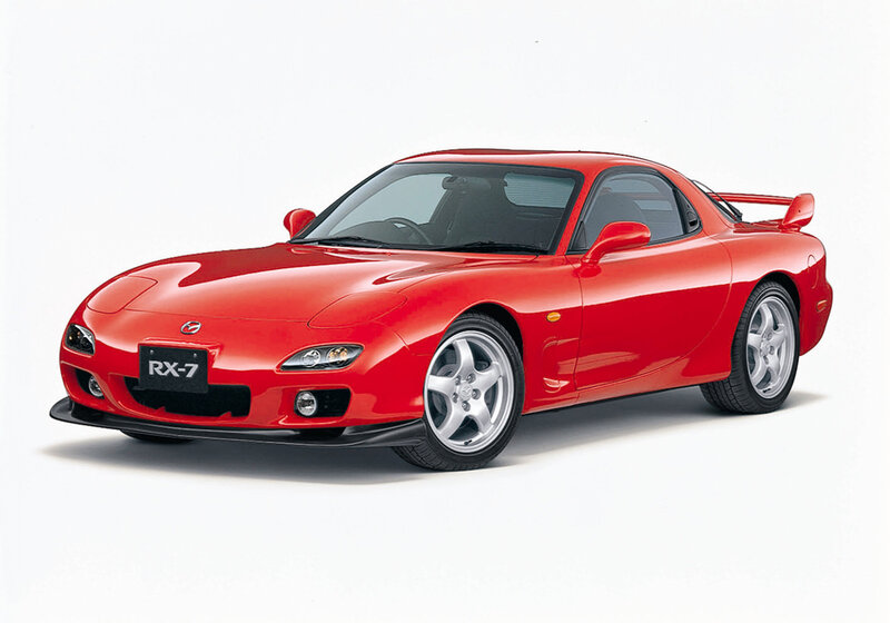 Red Mazda RX-7 sports car