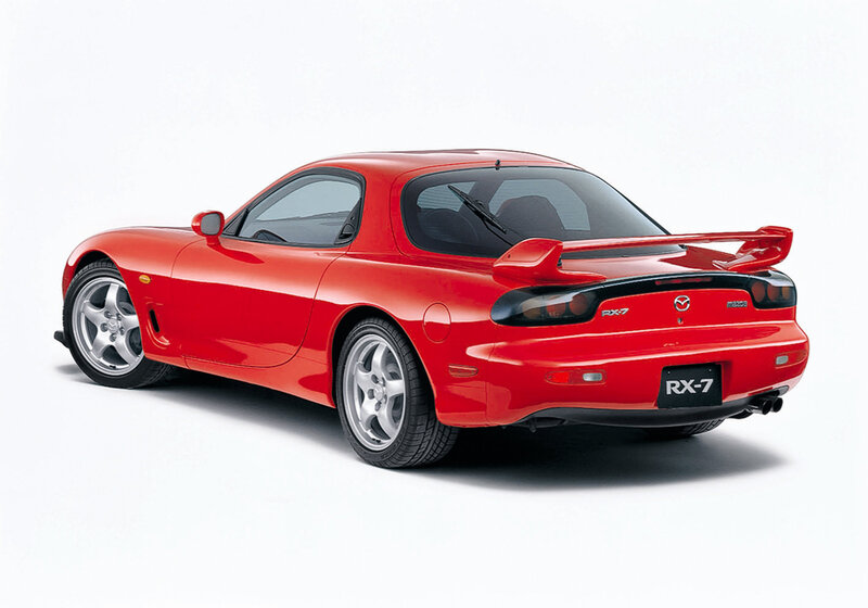 Red Mazda RX-7 sports car