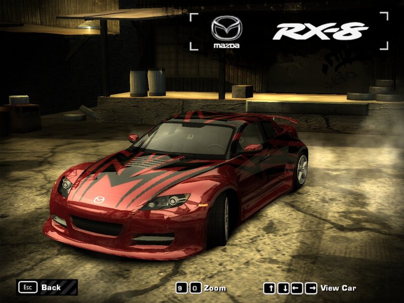 Red Mazda Rx-8 Car — Dark